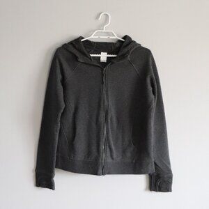 Lole Womens Grey Sz M Full Zip Hooded Athletic Comfy Fleece‎ Sweater